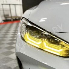 Желтые ангельские глазки для BMW 4 серии в кузове G22, G23